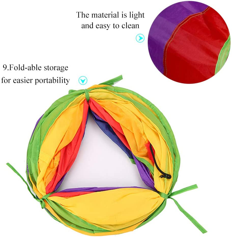Colorful Cat Tunnel with Fun Ball – Foldable Indoor Tube Toy for Kittens | 2-Hole Play Tunnel for Hiding, Running & Exercise