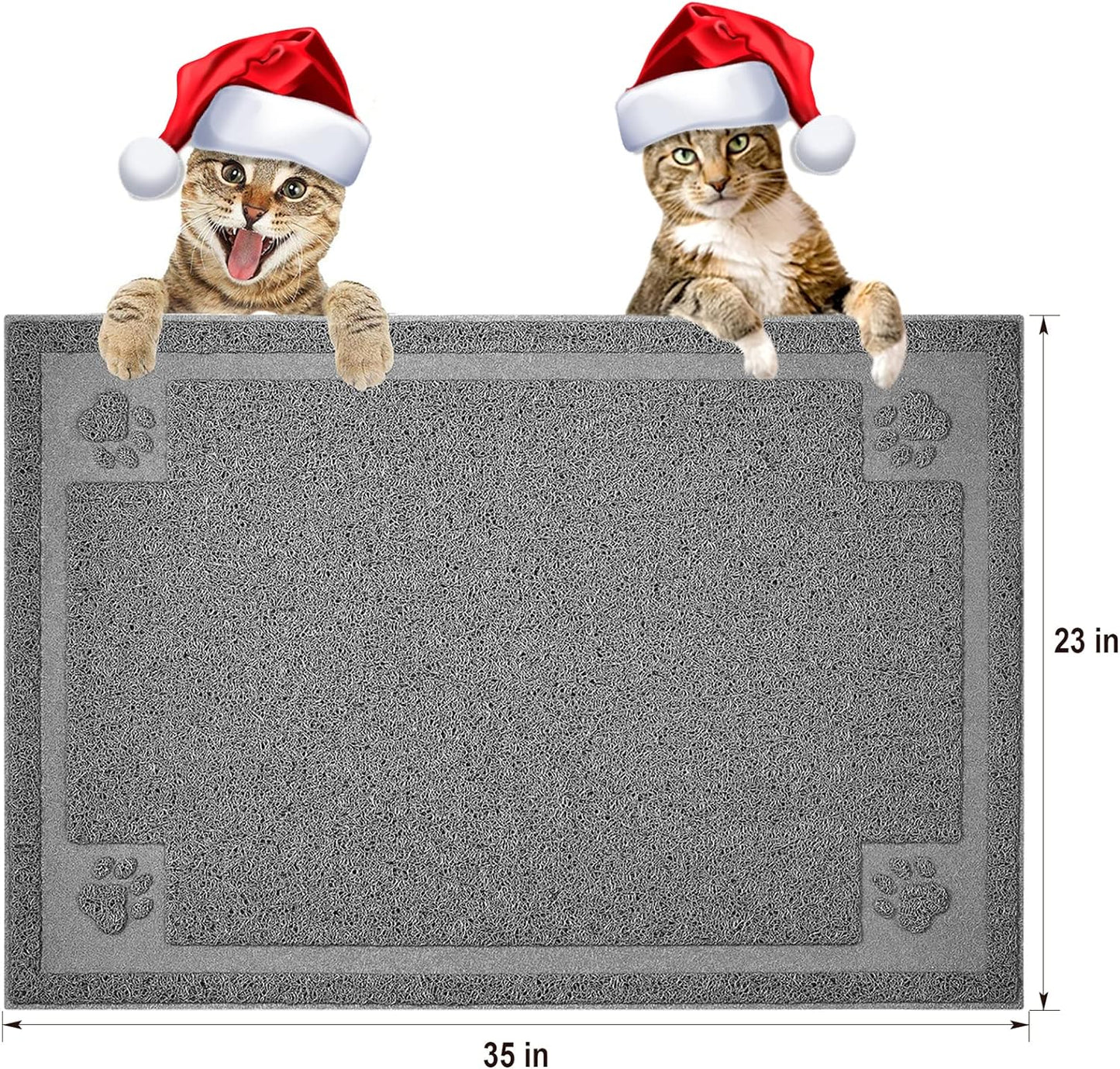 Large Cat Litter Mat – Soft & Waterproof Kitty Mat for Litter Box | Non-Slip, Easy to Clean & Gentle on Paws (35.5” x 23.5”)
