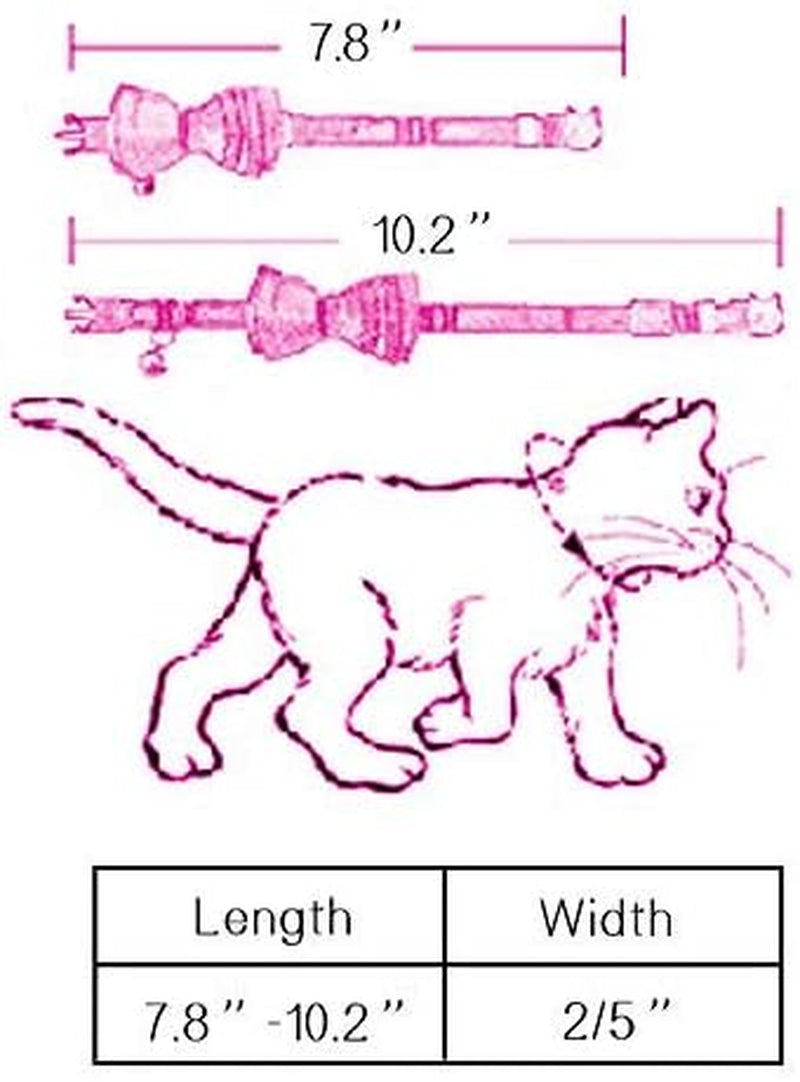 2-Pack Cat Collars with Bow Tie & Bell – Adjustable Breakaway Set for Kittens & Small Dogs (Black + Red
