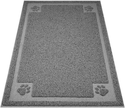 Large Cat Litter Mat – Soft & Waterproof Kitty Mat for Litter Box | Non-Slip, Easy to Clean & Gentle on Paws (35.5” x 23.5”)